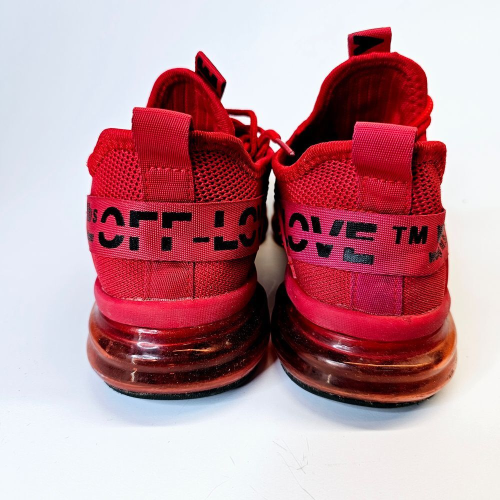 Off-Line Red Athletic Sneakers Running Shoes Performance Training Mens 7.5 Sz 41 - Picture 3 of 8